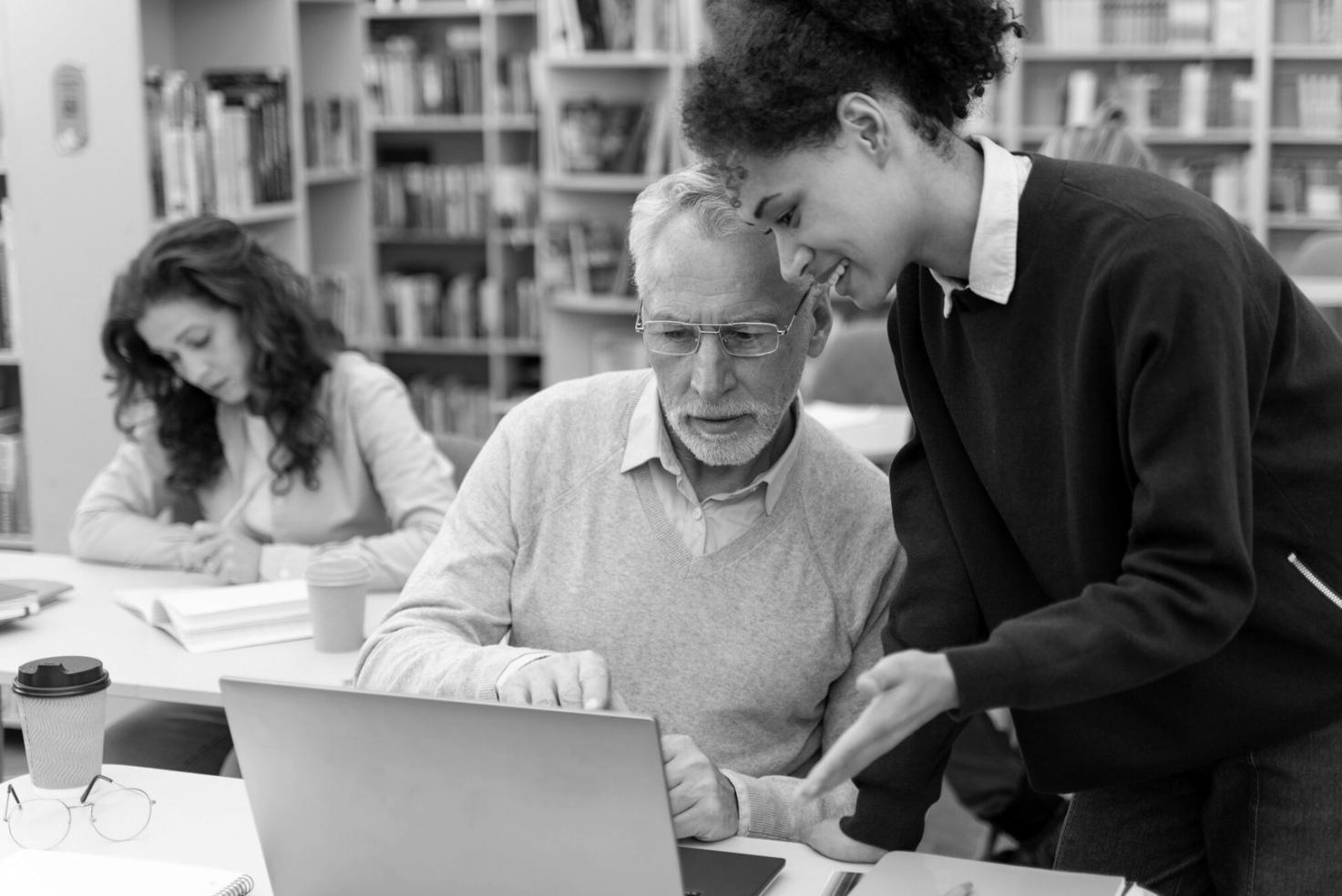 Client meeting discussing business scenario planning